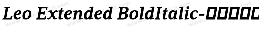 Leo Extended BoldItalic字体转换
